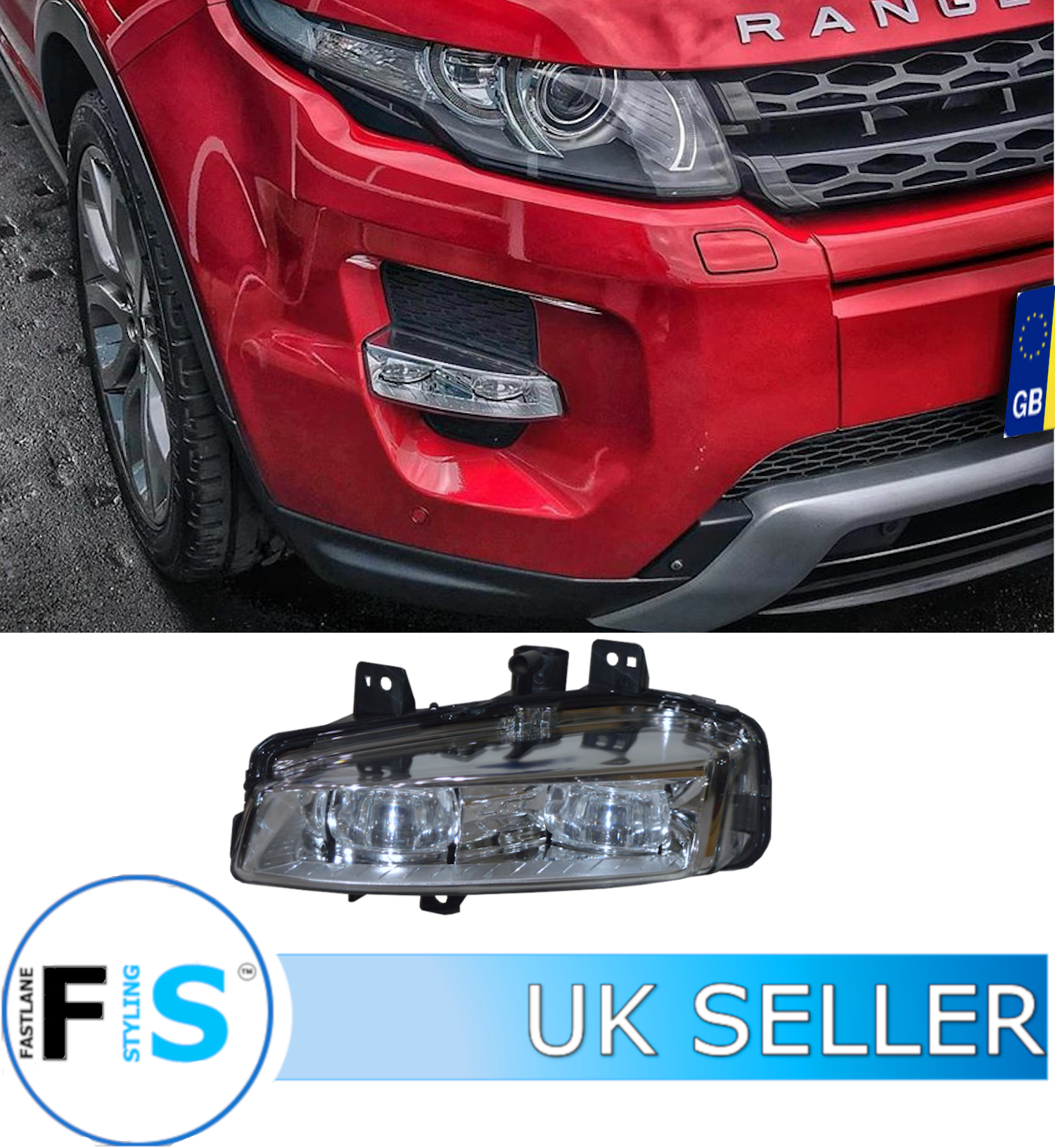 RANGE ROVER EVOQUE FRONT FOG LIGHTS LAMPS DRL RIGHT SIDE LED 20122016