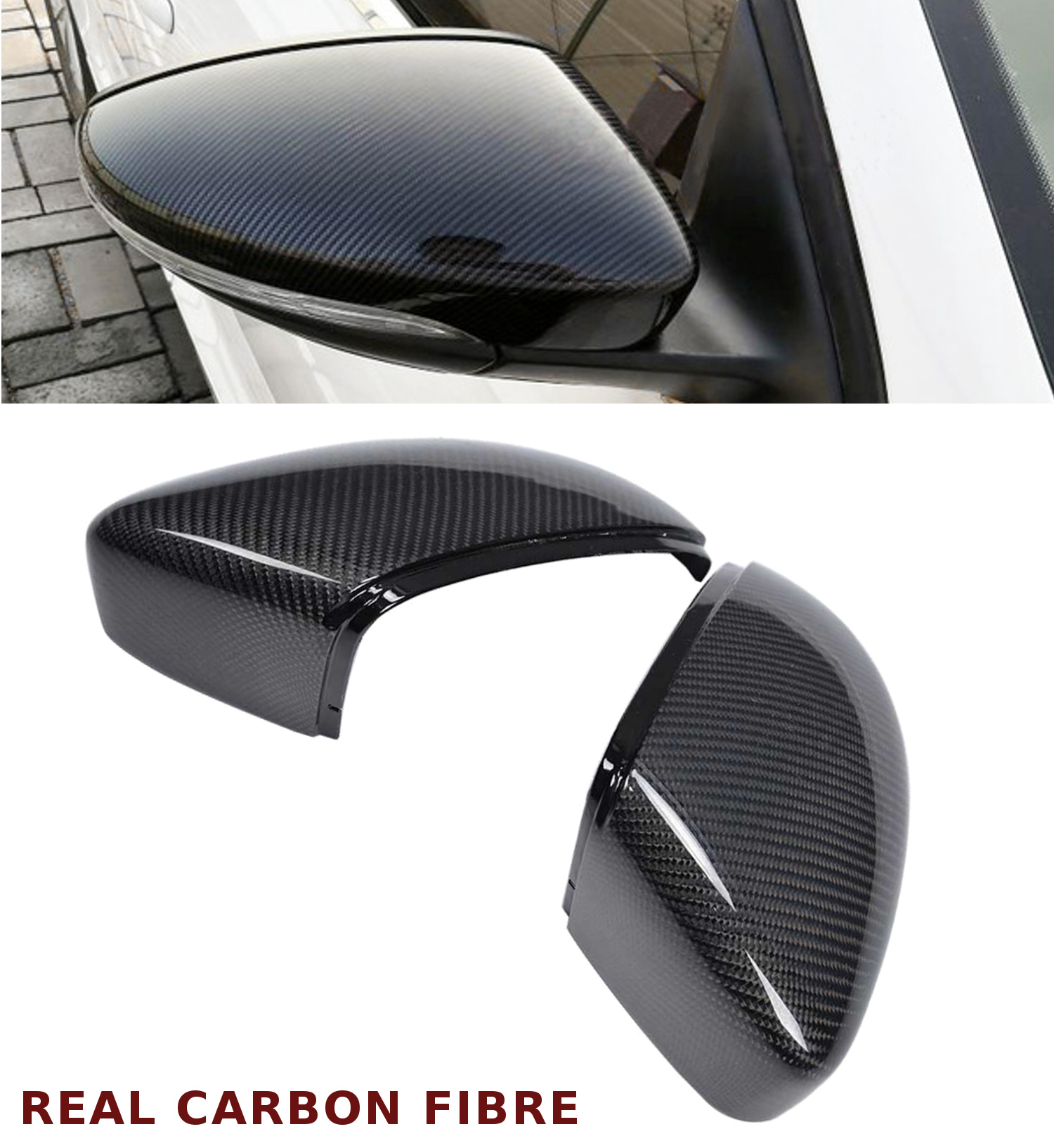 Ailerons, becquets Auto pièces détachées VW Scirocco Genuine UK Carbon Fibre Wing Mirror Covers
