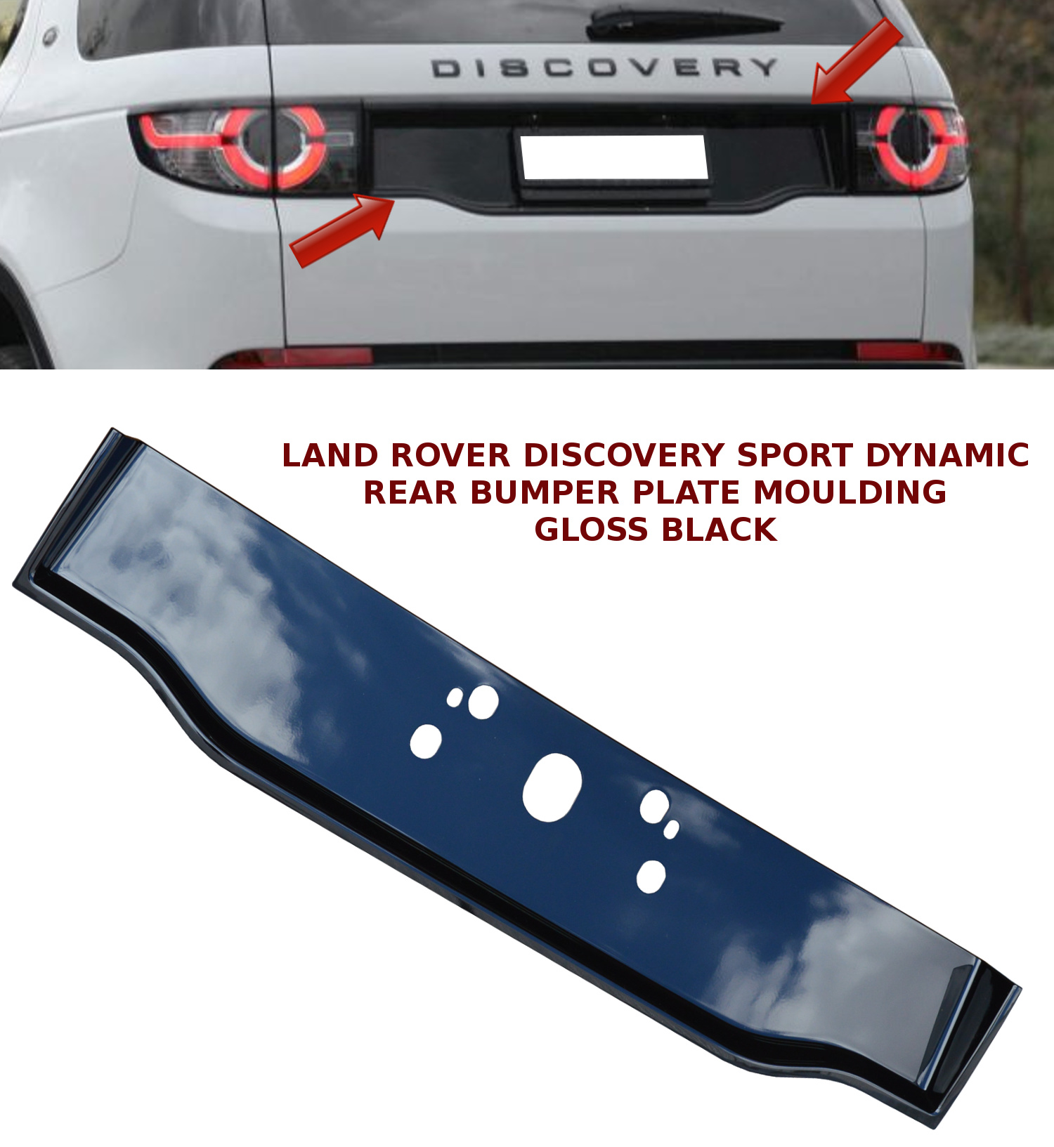 LAND ROVER DISCOVERY SPORT REAR BUMPER NUMBER PLATE MOULDING DYNAMIC