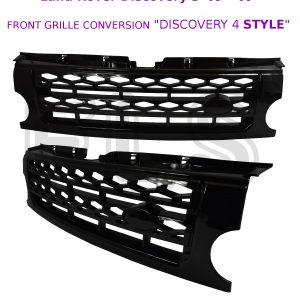 LAND ROVER DISCOVERY 3 FRONT GRILLE ALL BLACK DISCO 4 STYLE CONVERSION
