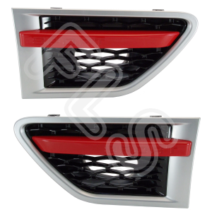 RANGE ROVER SPORT 10-13 SIDE VENTS GRILLE STEPS RED/BLACK/SILVER FRONT GRILLE