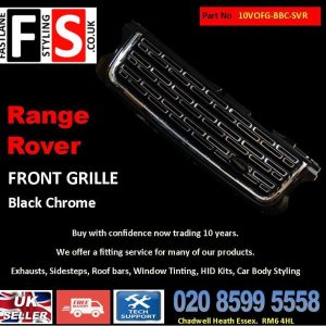 RANGE ROVER VOGUE L322 UPGRADE PERFORMANCE FRONT GRILLE 10-13 -BLACK & CHROME