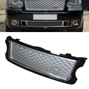 FRONT GRILLE AUTOBIOGRAPHY STYLE BLACK & SILVER FOR RANGE ROVER VOGUE L322 10-13