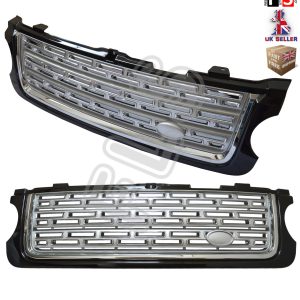RANGE ROVER VOGUE L322 UPGRADE AUTOBIOGRAPHY FRONT GRILLE 10-13 -BLACK & SILVER