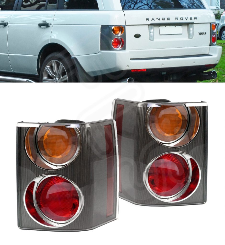 FOR RANGE ROVER VOGUE L322 ’02-’09 REAR TAIL LIGHT CLUSTER PAIR CARBON ...