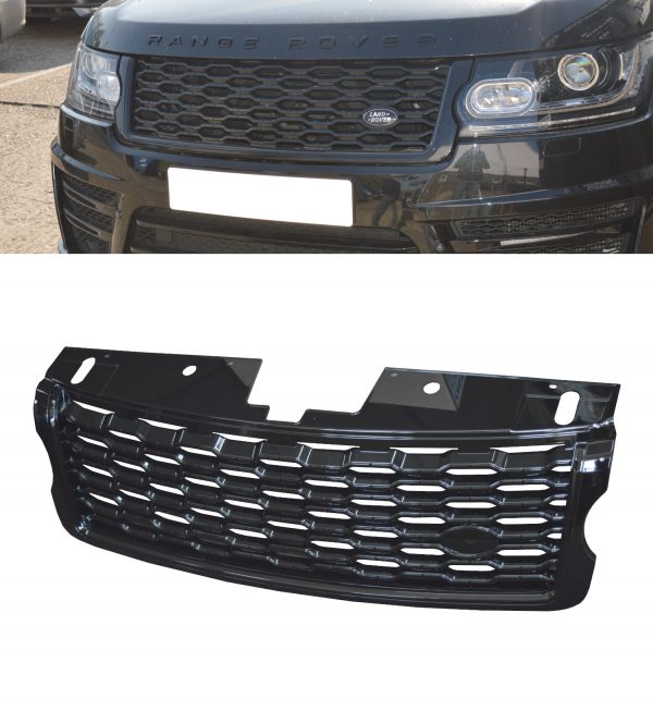 FRONT GRILLE 2018 LOOK GLOSS BLACK FOR RANGE ROVER VOGUE L405 2013-2017