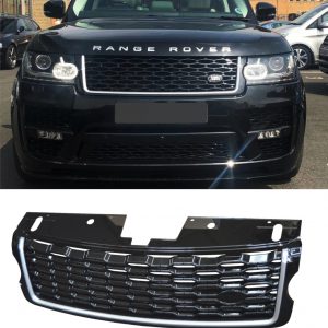 FOR RANGE ROVER VOGUE L405 2018 LOOK FRONT GRILLE BLACK & SILVER PRE-FACELIFT