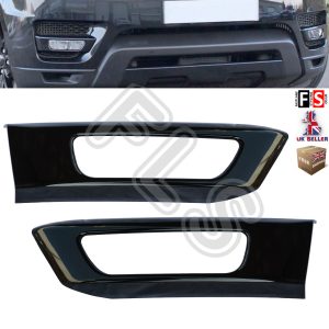 FOG LIGHT LAMP COVERS GLOSS BLACK OEM FIT FOR RANGE ROVER SPORT L494 2014-2017