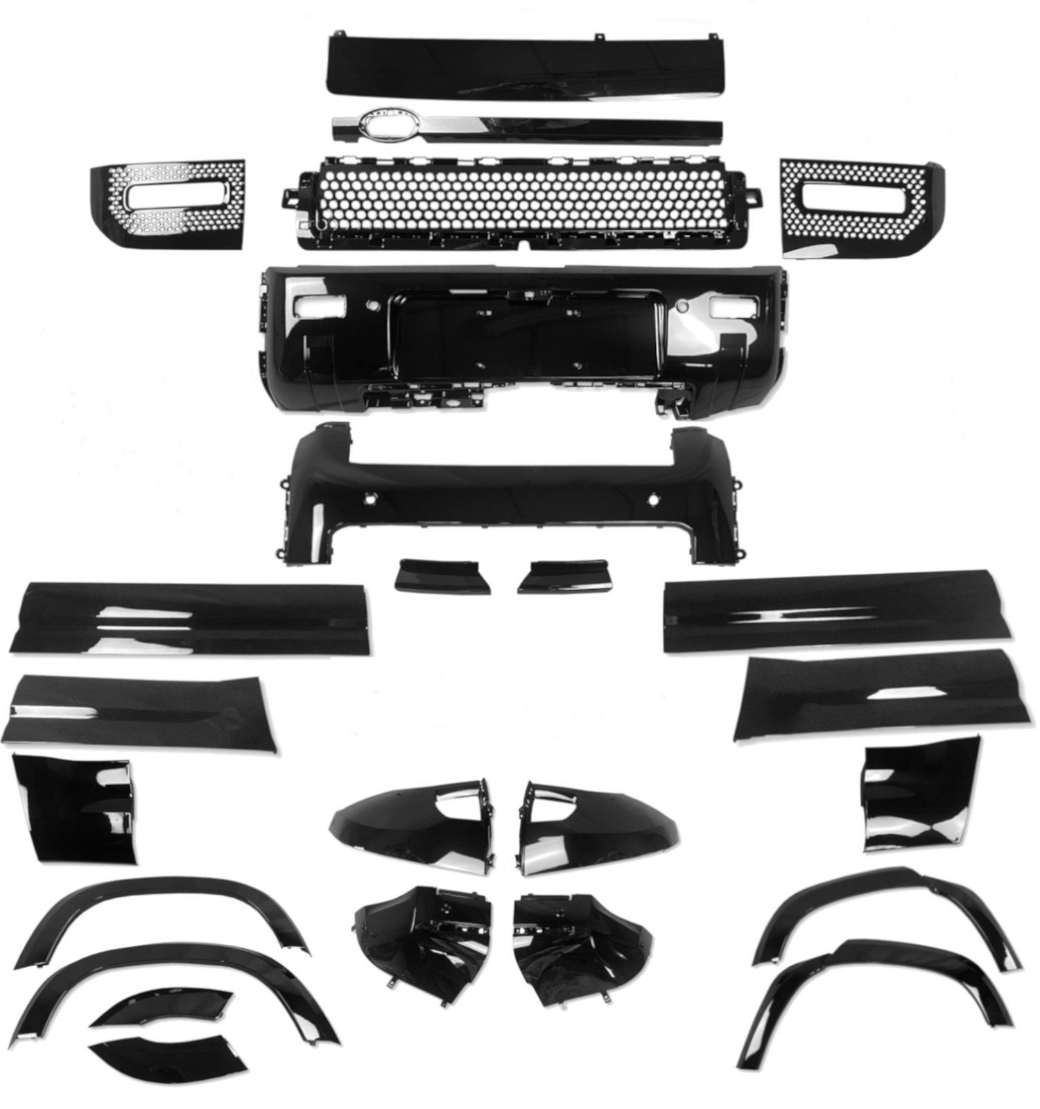 FULL BLACK PACK KIT GLOSS BLACK FOR NEW LAND ROVER DEFENDER L663 2020+