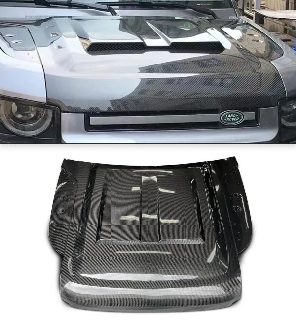 FRONT CARBON FIBRE BONNET HOOD FOR LAND ROVER DEFENDER L663 2020+