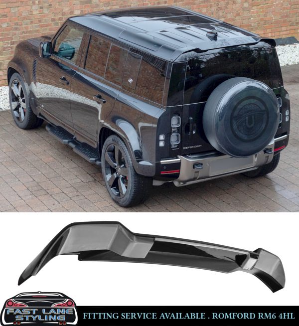REAR ROOF TOP SPOILER GLOSS BLACK FOR LAND ROVER DEFENDER 110 90 L663 2020+ - Image 2