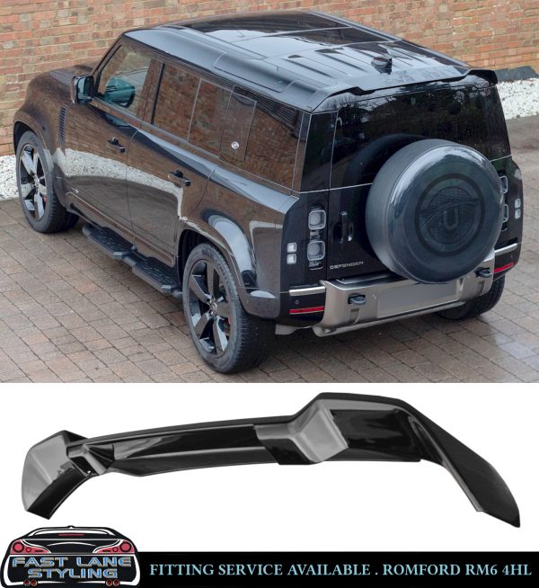 REAR ROOF TOP SPOILER GLOSS BLACK FOR LAND ROVER DEFENDER 110 90 L663 2020+ - Image 3