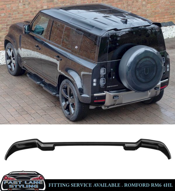REAR ROOF TOP SPOILER GLOSS BLACK FOR LAND ROVER DEFENDER 110 90 L663 2020+
