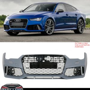 FRONT BUMPER BODY KIT WITH GRILLE RS7 STYLE PRIMED FOR AUDI A7 4G8 FACELIFT