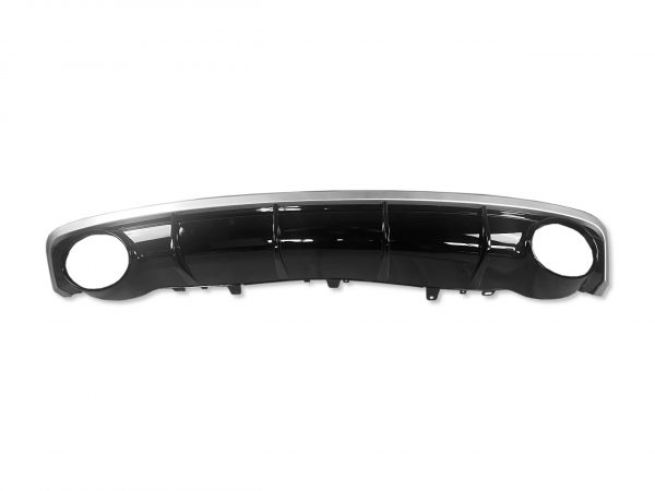 REAR DIFFUSER GLOSS BLACK & BLACK TAILPIPES RS7 STYLE FOR AUDI A7 2016-2018 - Image 2