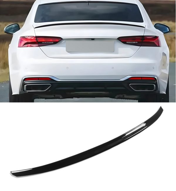 REAR BOOT TRUNK SPOILER RS5 STYLE GLOSS BLACK FOR AUDI A5 8W SPORTBACK 2017+ - Image 3