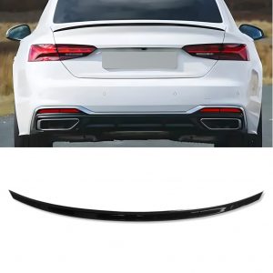 REAR BOOT TRUNK SPOILER RS5 STYLE GLOSS BLACK FOR AUDI A5 8W SPORTBACK 2017+
