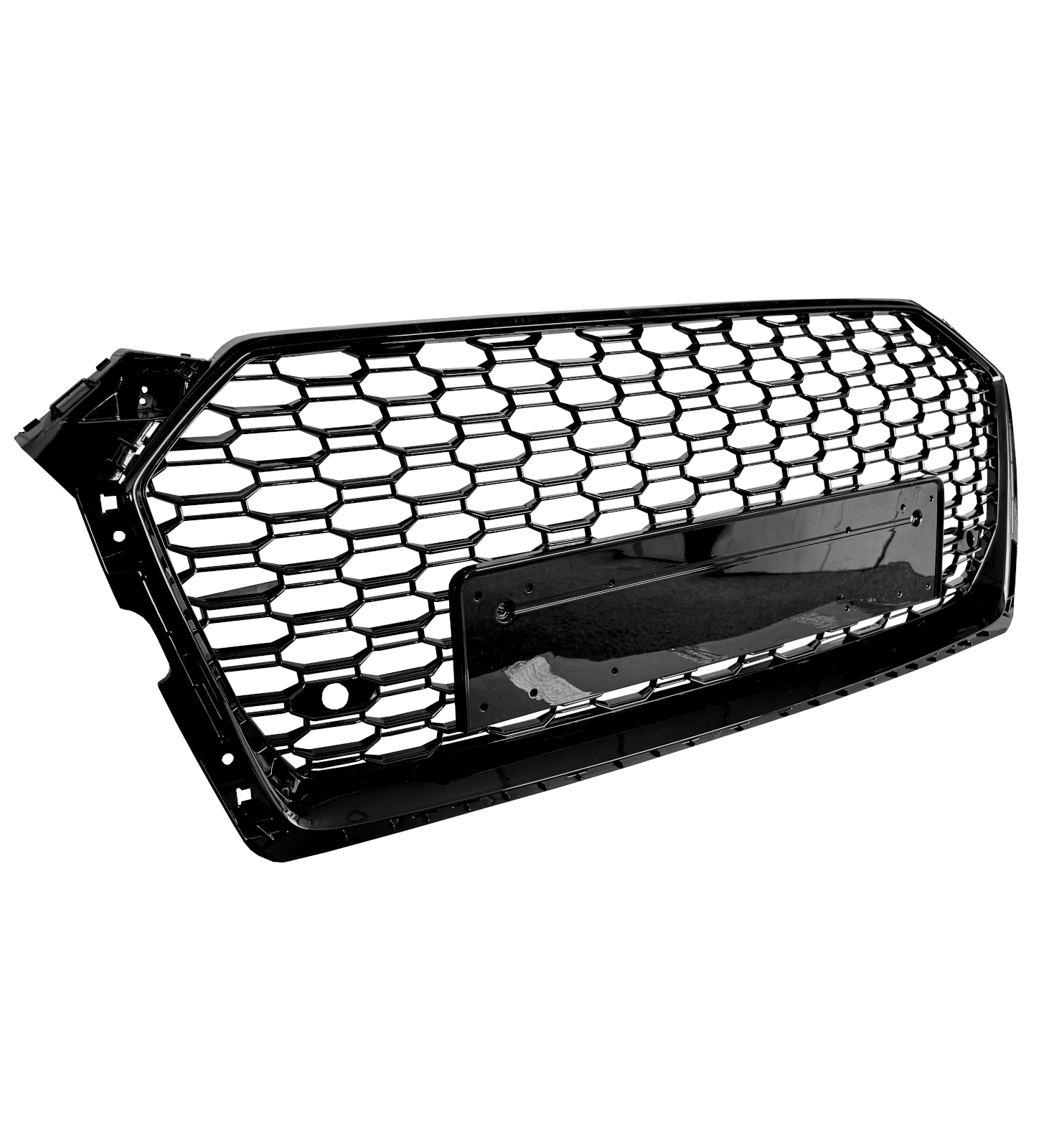 FOR AUDI A5 S5 B9 FRONT GRILLE RS5 STYLE HONEYCOMB GRILLE GLOSS BLACK 2017-19 - Image 2