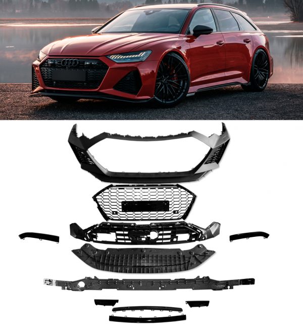 FRONT BUMPER BODYKIT CONVERSION RS6 STYLE FOR AUDI  A6 PRIMED 2020+