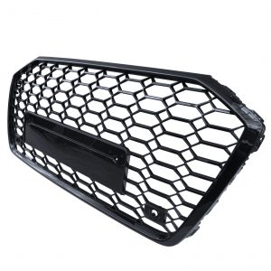 FRONT GRILLE RS6 HONEYCOMB MESH STYLE GLOSS BLACK FOR AUDI A6 C8 2018+