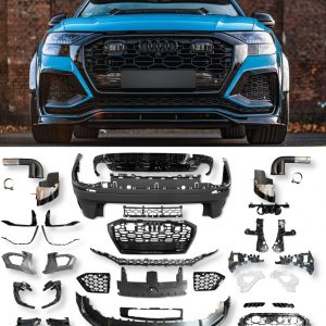 FULL BODY CONVERSION KIT WITH FRONT GRILLE & TIPS RSQ8 STYLE FOR AUDI Q8 2018+