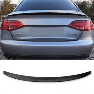 AUDI A4 S4 B8 SALOON REAR TRUNK BOOT LIP LID SPOILER 2008-2012 MATT BLACK ABS