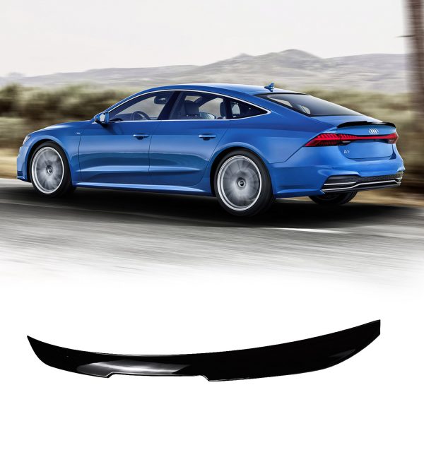 REAR SPOILER BOOT SPOILER WING GLOSS BLACK FOR AUDI A7 S7 RS7 4K8 2019+ - Image 2