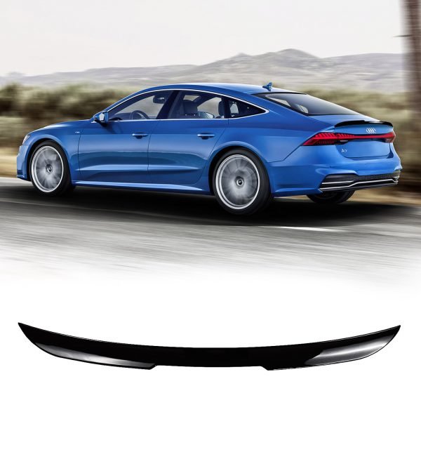 REAR SPOILER BOOT SPOILER WING GLOSS BLACK FOR AUDI A7 S7 RS7 4K8 2019+ - Image 4