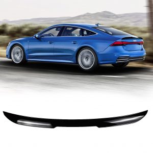 REAR SPOILER BOOT SPOILER WING GLOSS BLACK FOR AUDI A7 S7 RS7 4K8 2019+