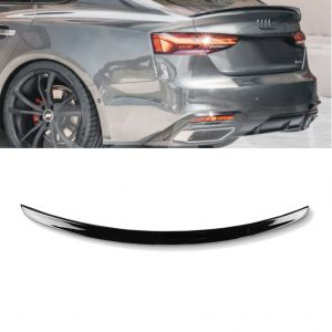 REAR BOOT LIP SPOILER GLOSS BLACK FOR AUDI A5 S5 COUPE MODELS ONLY 2017+