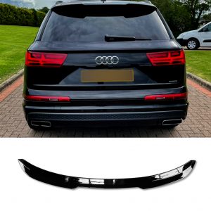 REAR SPOILER ROOF WING SPOILER GLOSS BLACK FOR AUDI Q7 SE PRE-FACELIFT 2016-2019