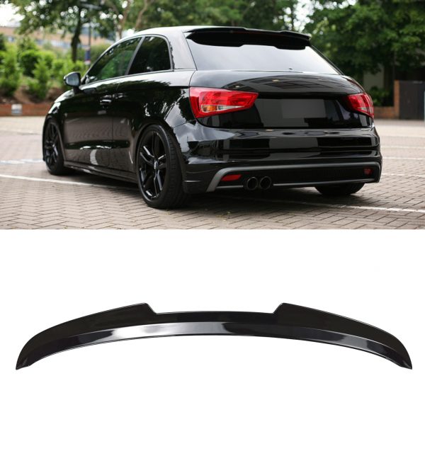REAR BOOT ROOF LIP SPOILER GLOSS BLACK FOR AUDI A1 8X 5 DOOR NON S-LINE 2010-18 - Image 2