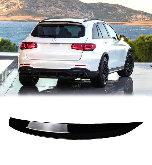 REAR SPOILER ROOF SPOILER AMG STYLE GLOSS BLACK FOR MERCEDES GLC X253 SUV 2020+ - Image 3
