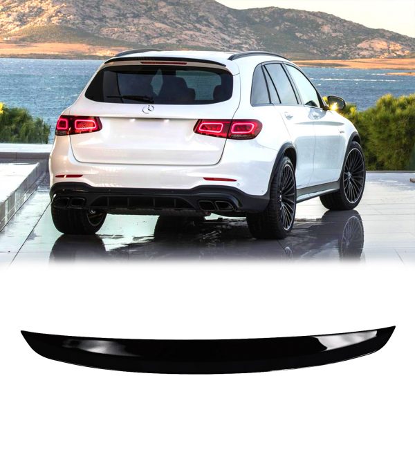 REAR SPOILER ROOF SPOILER AMG STYLE GLOSS BLACK FOR MERCEDES GLC X253 SUV 2020+