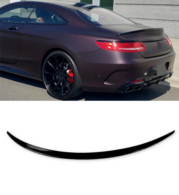REAR SPOILER BOOT SPOILER GLOSS BLACK FOR MERCEDES S CLASS COUPE C217 2014-2020