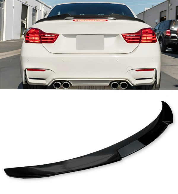 REAR SPOIER BOOT SPOILER V STYLE GLOSS BLACK FOR BMW 4 SERIES F33 M4 F83 2013-20 - Image 3