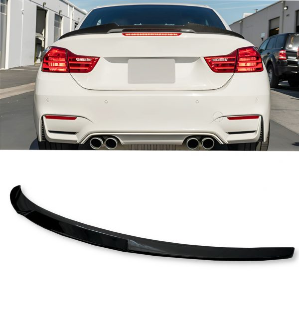 REAR SPOIER BOOT SPOILER V STYLE GLOSS BLACK FOR BMW 4 SERIES F33 M4 F83 2013-20 - Image 4
