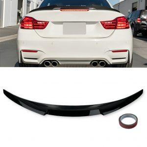 REAR SPOIER BOOT SPOILER V STYLE GLOSS BLACK FOR BMW 4 SERIES F33 M4 F83 2013-20