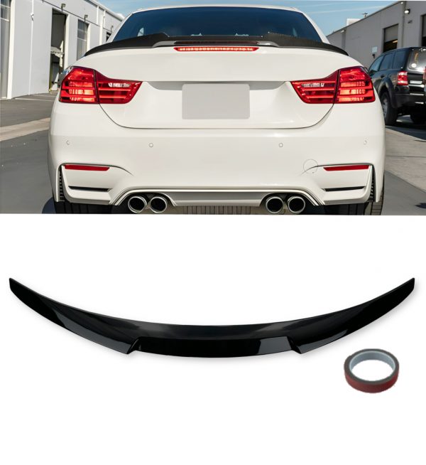 REAR SPOIER BOOT SPOILER V STYLE GLOSS BLACK FOR BMW 4 SERIES F33 M4 F83 2013-20