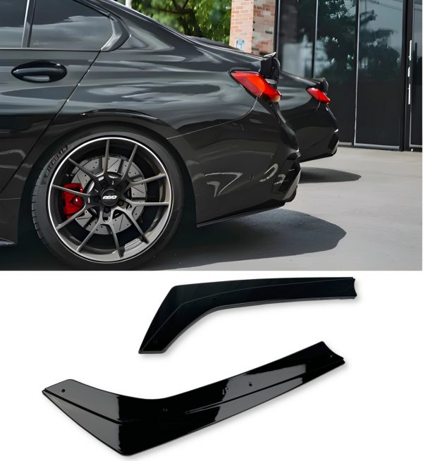 REAR CORNER CANARDS GLOSS BLACK FOR BMW 3 SERIES G20 PRE FACELIFT 2018-2021 - Image 3