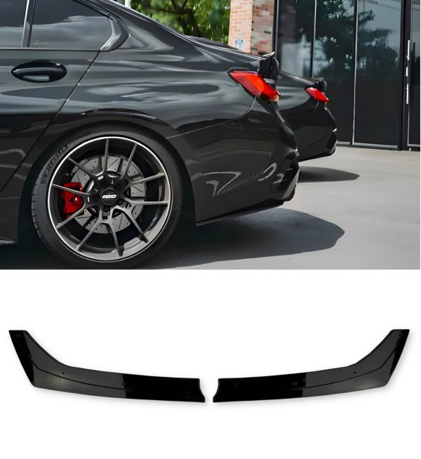 REAR CORNER CANARDS GLOSS BLACK FOR BMW 3 SERIES G20 PRE FACELIFT 2018-2021