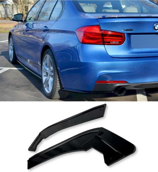 REAR CORNER CANARDS GLOSS BLACK FOR BMW 3 SERIES F30 2015-2018 - Image 3