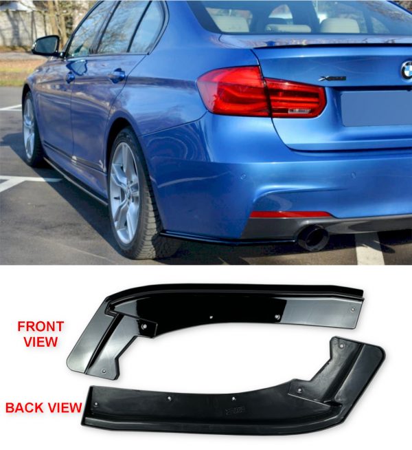 REAR CORNER CANARDS GLOSS BLACK FOR BMW 3 SERIES F30 2015-2018 - Image 4