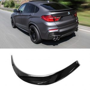 REAR BOOT LIP SPOILER M PERFORMANCE STYLE GLOSS BLACK FOR BMW X4 F26 2014-2018