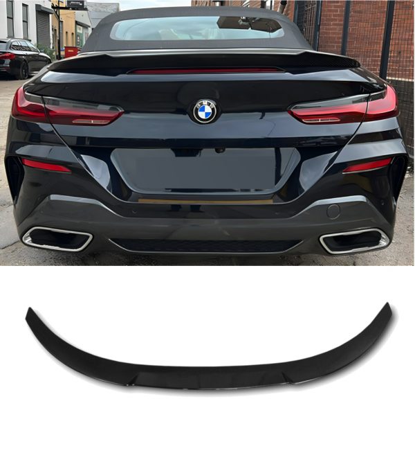 REAR SPOILER BOOT SPOILER V STYLE GLOSS BLACK FOR BMW 8 SERIES COUPE G15 2019+