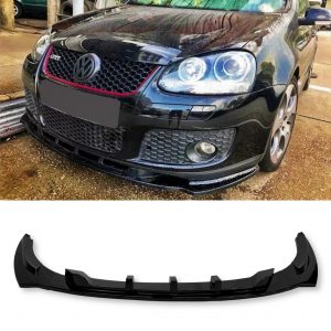 FRONT LIP SPLITTER 3 PIECE GLOSS BLACK VW GOLF MK5 GTI GT TSI 2003-2008