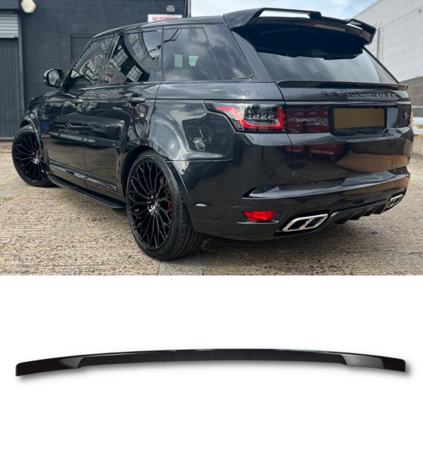 REAR BOOT MID TAILGATE SPOILER GLOSS BLACK FOR RANGE ROVER SPORT L494 2013-2017