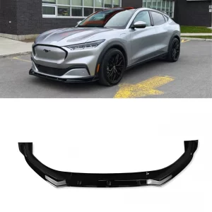 FRONT LIP SPLITTER GLOSS BLACK FOR FORD MUSTANG MACH-E 2021+