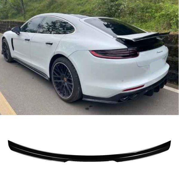 REAR SPOILER BOOT SPOILER GLOSS BLACK FOR PORSCHE PANAMERA 971 2016+