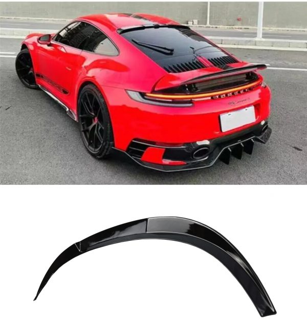 REAR SPOILER BOOT SPOILER GLOSS BLACK FOR PORSCHE CARRERA 911 4S 992 2019+ - Image 3